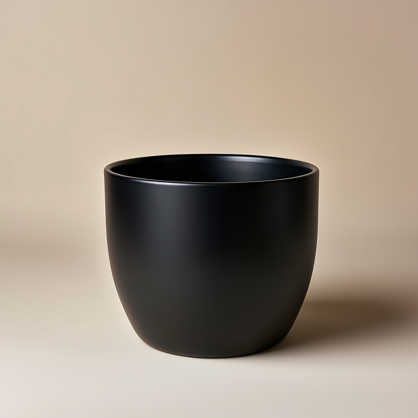 Übertopf Keramik Schwarz matt (19 cm)